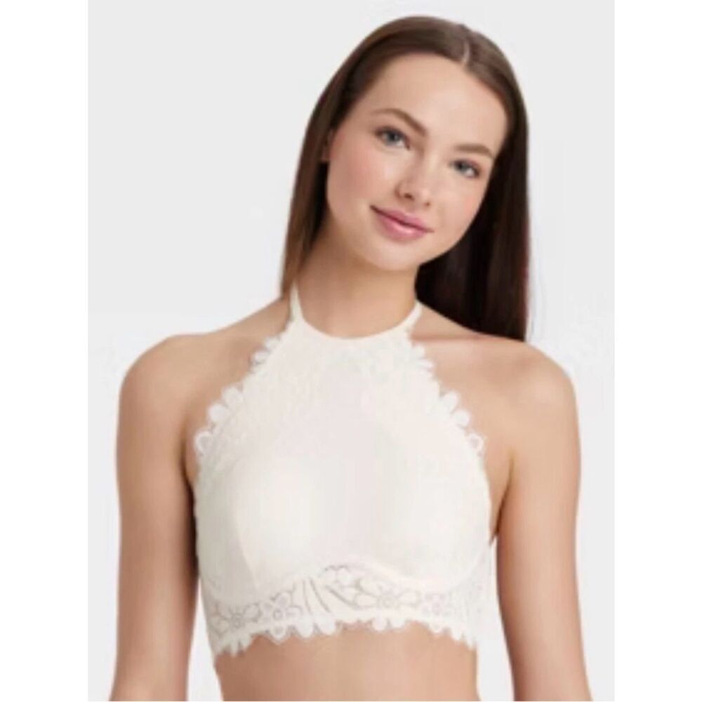 NWOT Colsie Cream Lace Bralette, small